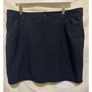 Eddie Bauer Womens Adventurer 2.0 Skort Skirt Size 16 Navy Moisture Wicking UPF